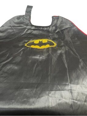 Kids Black Batman and Superman Costume Cape